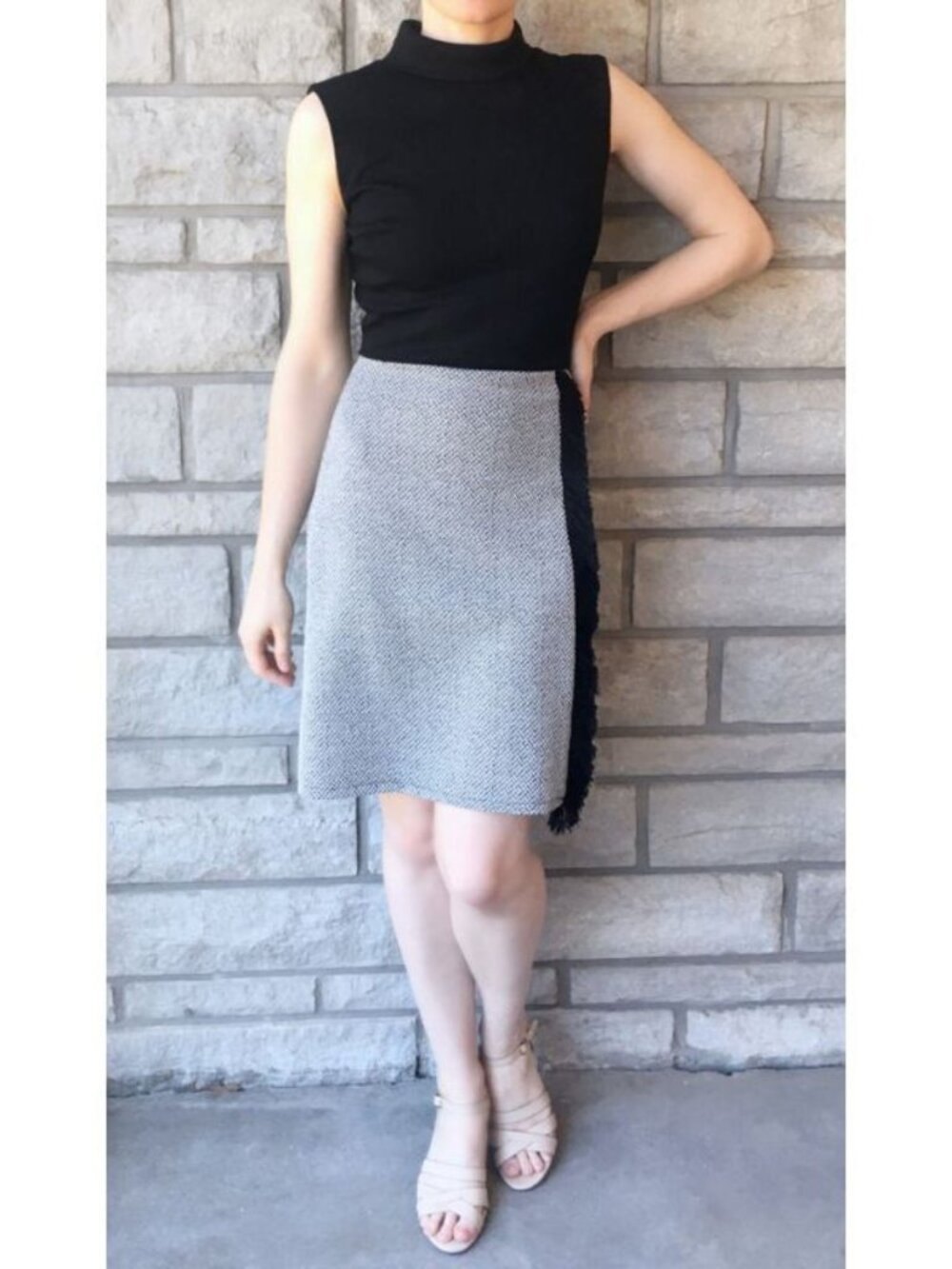 Vintage 60s 'Mod Fashion' Black & White Dress - Kay Windsor